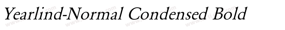Yearlind-Normal Condensed Bold字体转换
